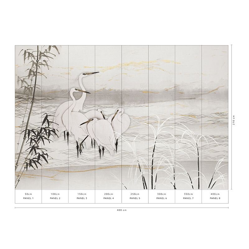 Digitaldruck-Tapete Grau, Silber, Schwarz, Anthrazit, Weiß Guido Maria Kretschmer (1042771)