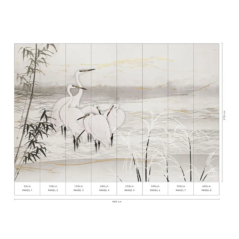 Digitaldruck-Tapete Grau, Silber, Schwarz, Anthrazit, Weiß Guido Maria Kretschmer (1042771)