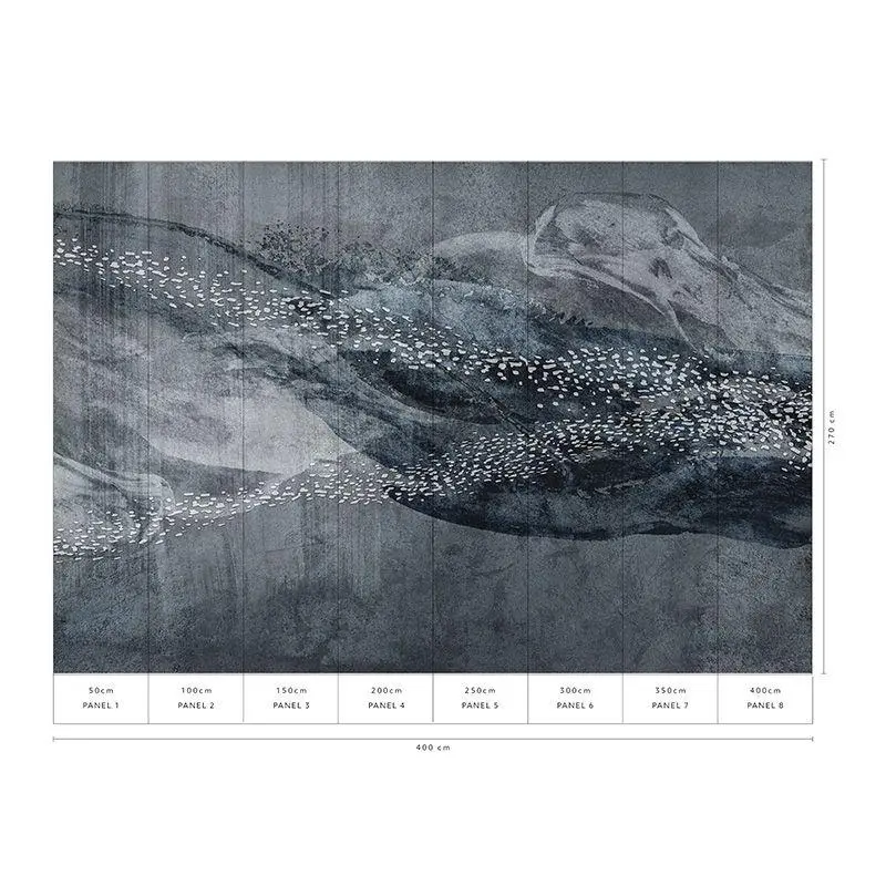 Digitaldruck-Tapete Grau, Silber, Schwarz, Anthrazit Guido Maria Kretschmer (1042763)