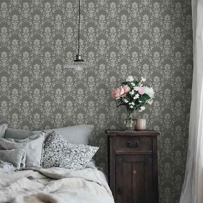 Tapete Beige, Creme, Grau, Silber, Grün Sandberg Vliestapete (1042725)