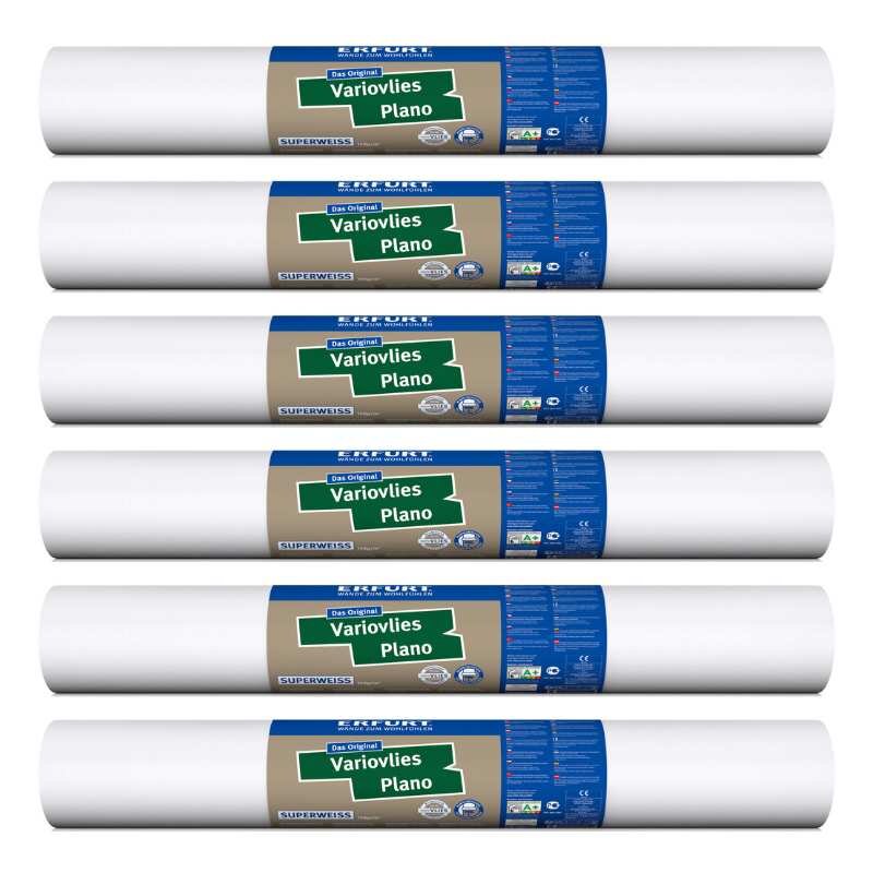 ERFURT Variovlies Plano Superweiss 20 x 0,53 m, Karton (6 x Rolle)