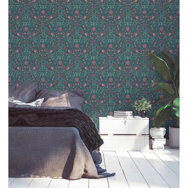 Tapete Blau, Grün, Petrol, Pink AS-Creation Vliestapete (1042647)