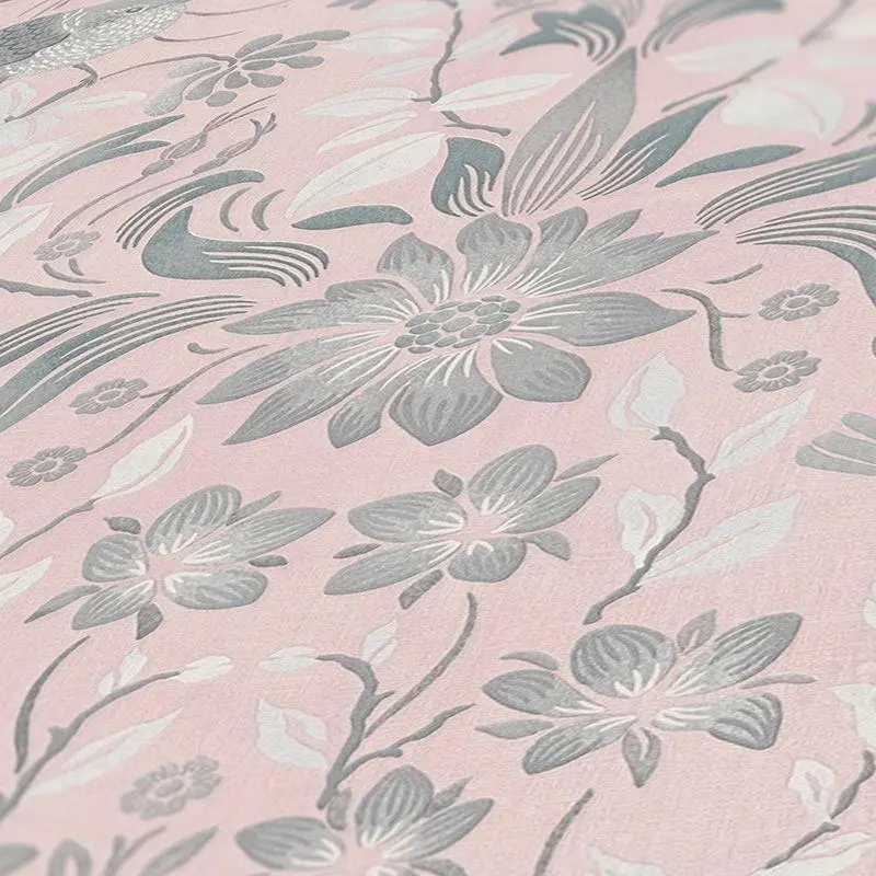 Tapete Grau, Silber, Rosa, Rose AS-Creation Vliestapete (1042645)