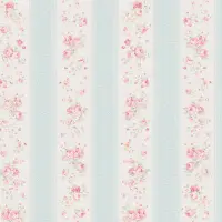 Tapete Blau, Rosa, Rose, Wei&szlig; AS-Creation...