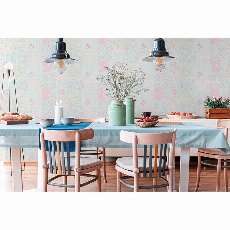 Tapete Blau, Grün, Rosa, Rose AS-Creation Vliestapete (1042611)