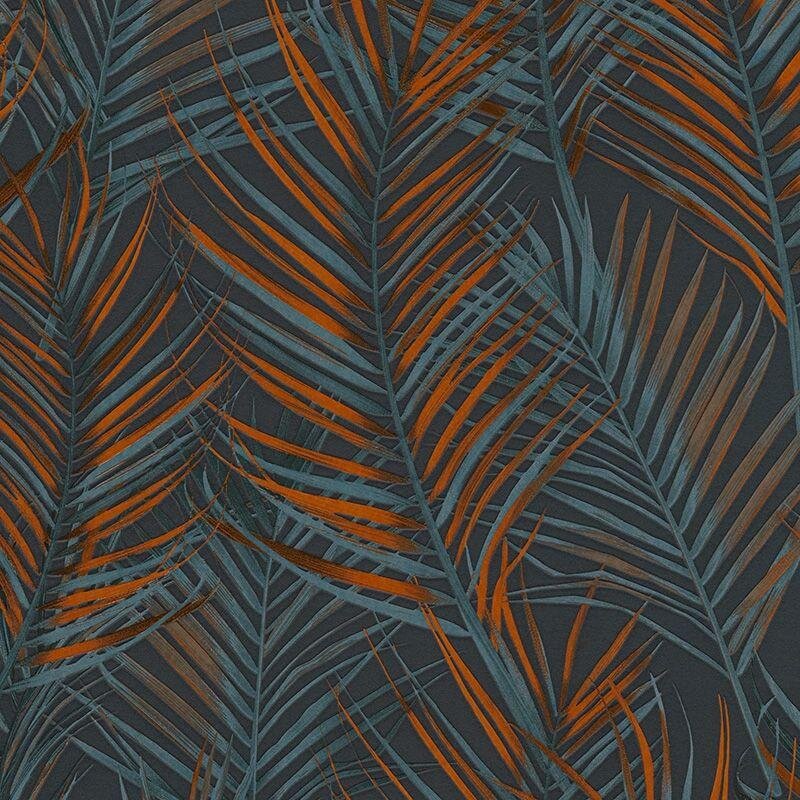 Tapete Grau, Silber, Orange, Schwarz innova Vliestapete (1042535)