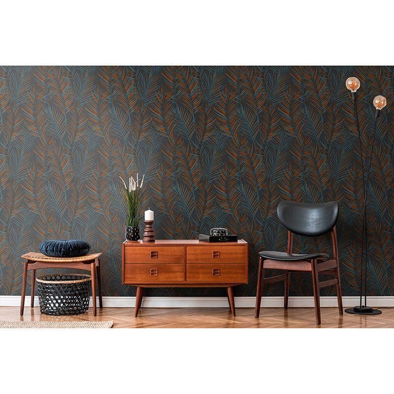 Tapete Grau, Silber, Orange, Schwarz innova Vliestapete (1042535)