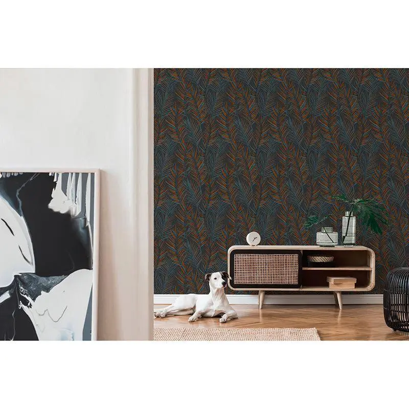 Tapete Grau, Silber, Orange, Schwarz innova Vliestapete (1042535)