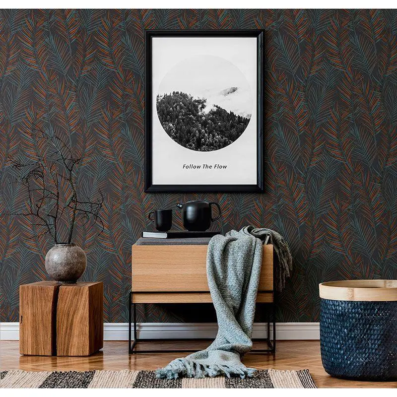 Tapete Grau, Silber, Orange, Schwarz innova Vliestapete (1042535)