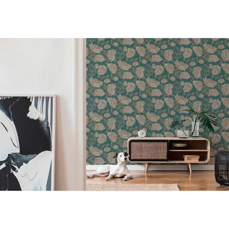 Tapete Blau, Braun, Grün, Petrol innova Vliestapete (1042501)