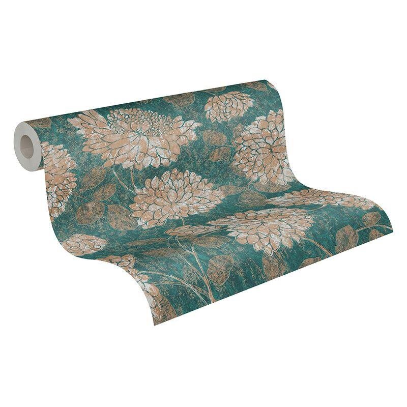 Tapete Blau, Braun, Grün, Petrol innova Vliestapete (1042501)