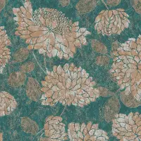 Tapete Blau, Braun, Gr&uuml;n, Petrol innova Vliestapete...