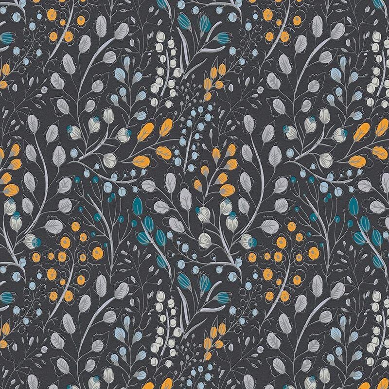 Tapete Bunt, Grau, Silber, Schwarz, Anthrazit innova Vliestapete (1042497)