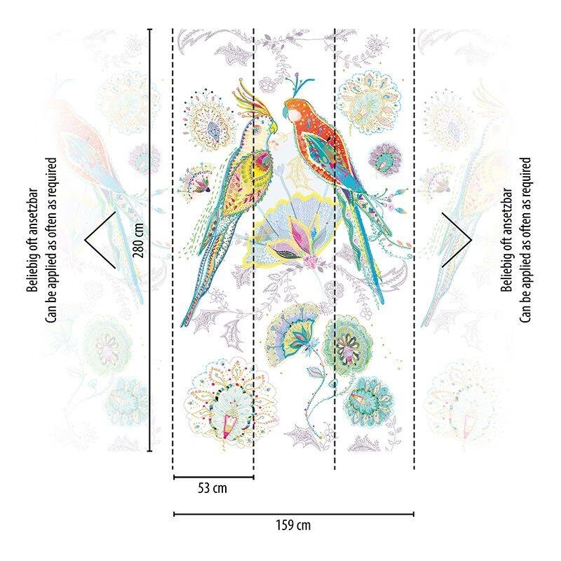 Digitaldruck-Tapete Bunt, Weiß livingwalls (1042277)