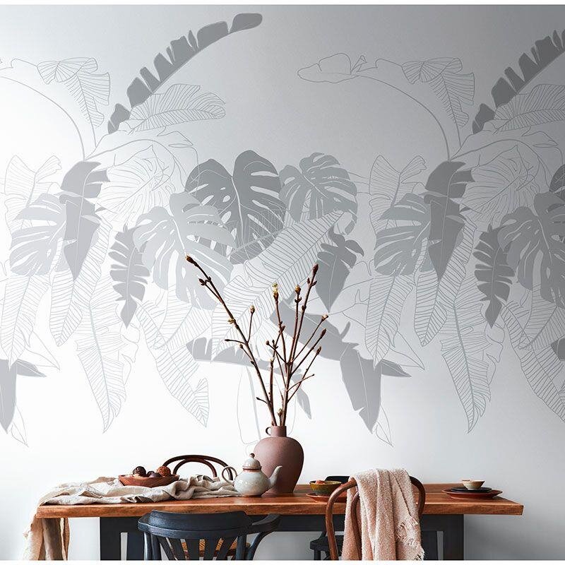 Digitaldruck-Tapete Grau, Silber, Weiß livingwalls (1042275)