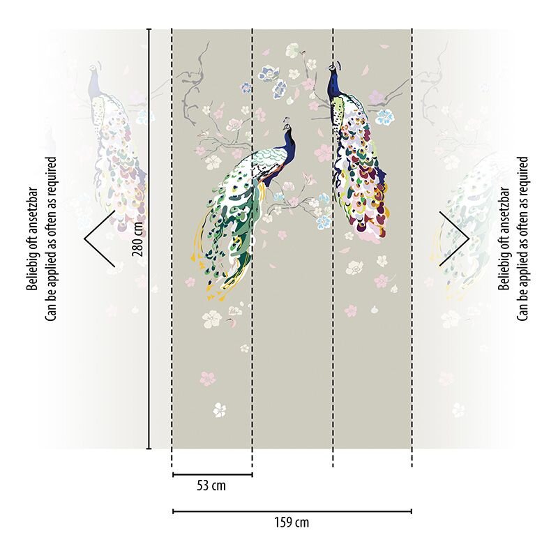 Digitaldruck-Tapete Bunt, Grau, Silber livingwalls (1042274)