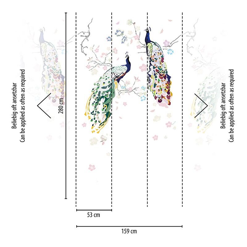 Digitaldruck-Tapete Bunt, Weiß livingwalls (1042273)
