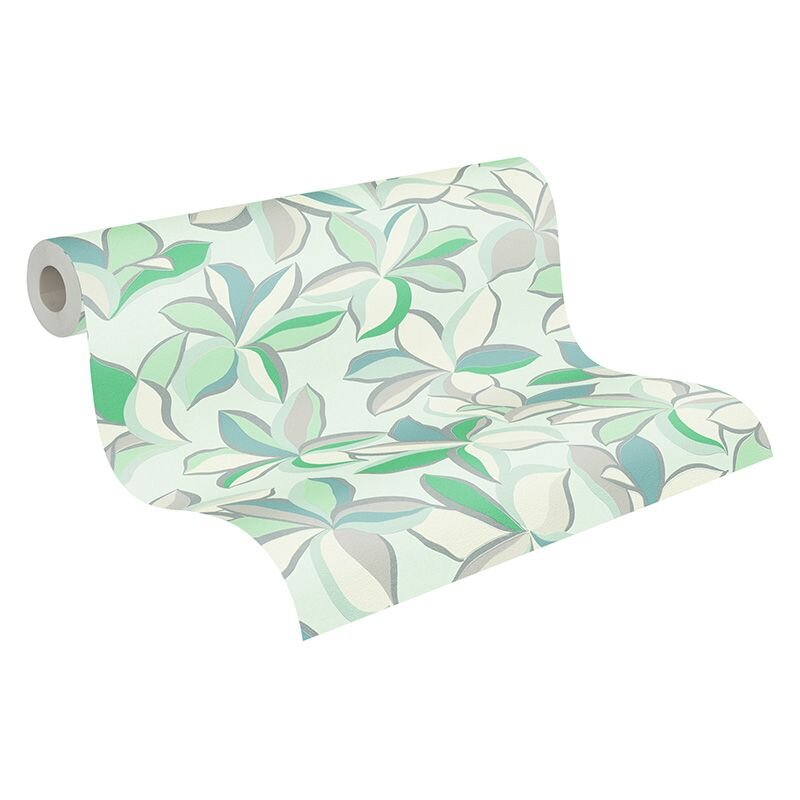 Tapete Blau, Grau, Silber, Grün livingwalls Vliestapete (1042271)