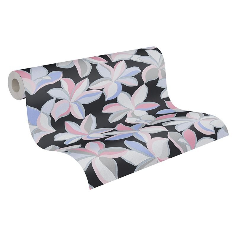 Tapete Grau, Silber, Rosa, Rose, Schwarz, Anthrazit livingwalls Vliestapete (1042269)