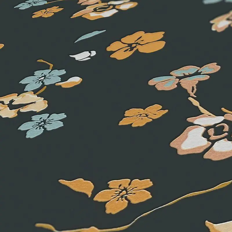 Tapete Gelb, Vanille, Schwarz, Anthrazit livingwalls Vliestapete (1042265)