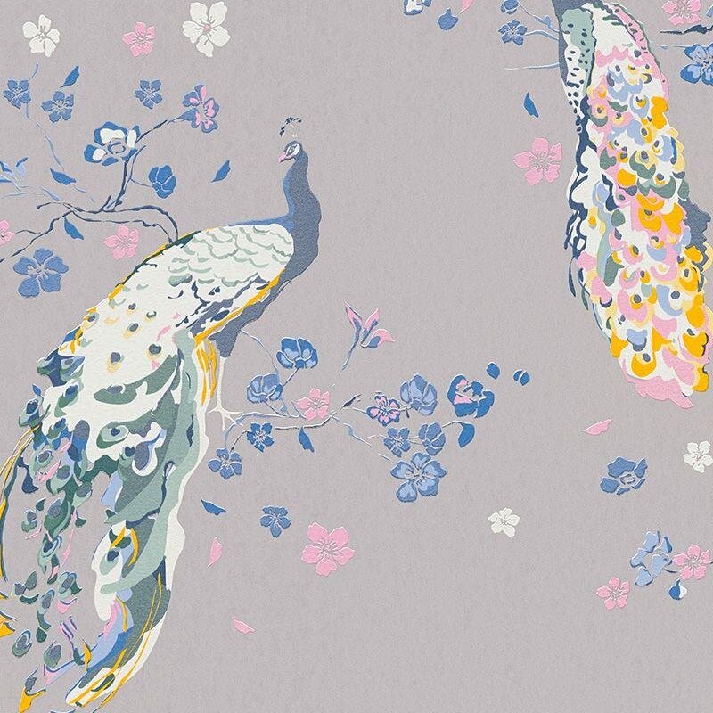 Tapete Blau, Bunt, Grau, Silber livingwalls Vliestapete (1042264)