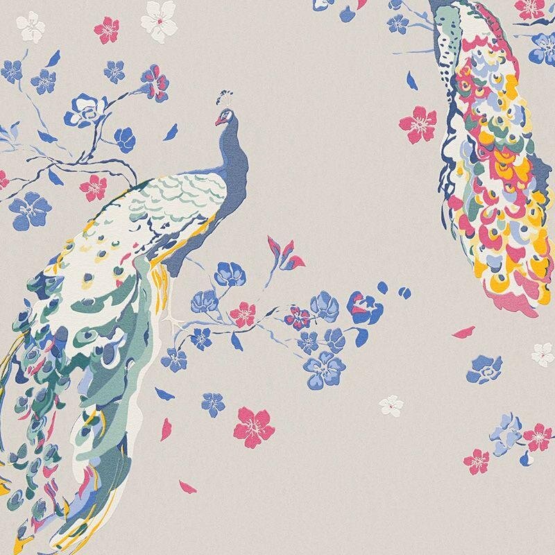 Tapete Blau, Bunt, Grau, Silber livingwalls Vliestapete (1042263)