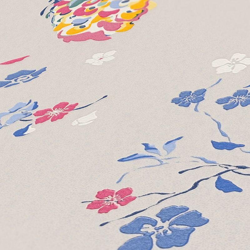 Tapete Blau, Bunt, Grau, Silber livingwalls Vliestapete (1042263)