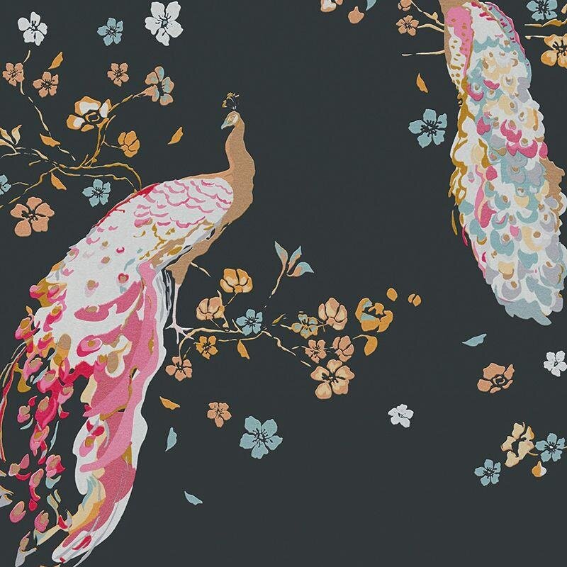 Tapete Bunt, Gelb, Vanille, Schwarz, Anthrazit livingwalls Vliestapete (1042260)