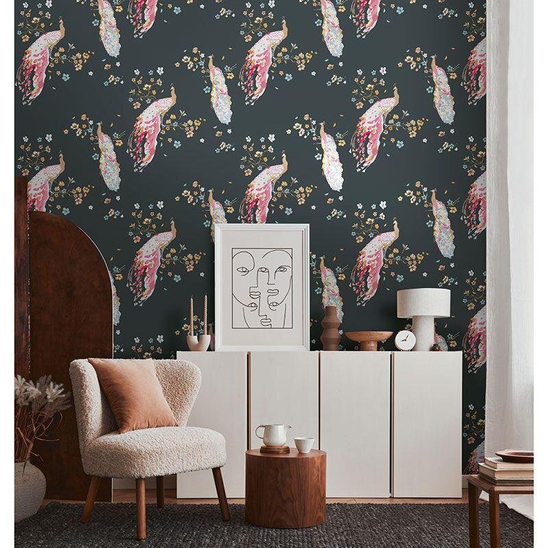 Tapete Bunt, Gelb, Vanille, Schwarz, Anthrazit livingwalls Vliestapete (1042260)