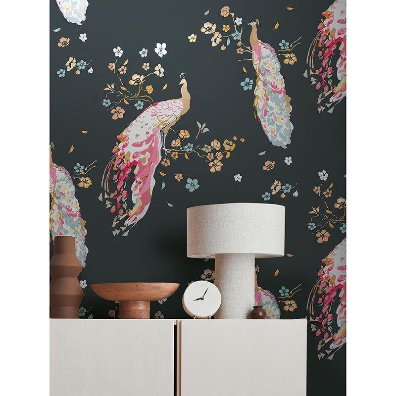 Tapete Bunt, Gelb, Vanille, Schwarz, Anthrazit livingwalls Vliestapete (1042260)