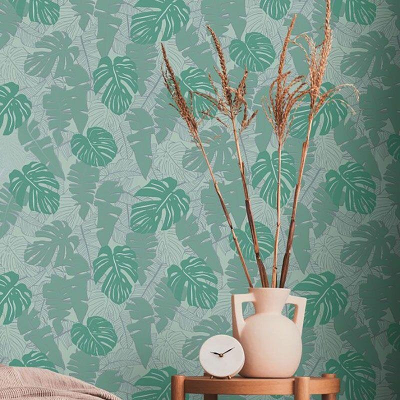 Tapete Grau, Silber, Grün livingwalls Vliestapete (1042259)