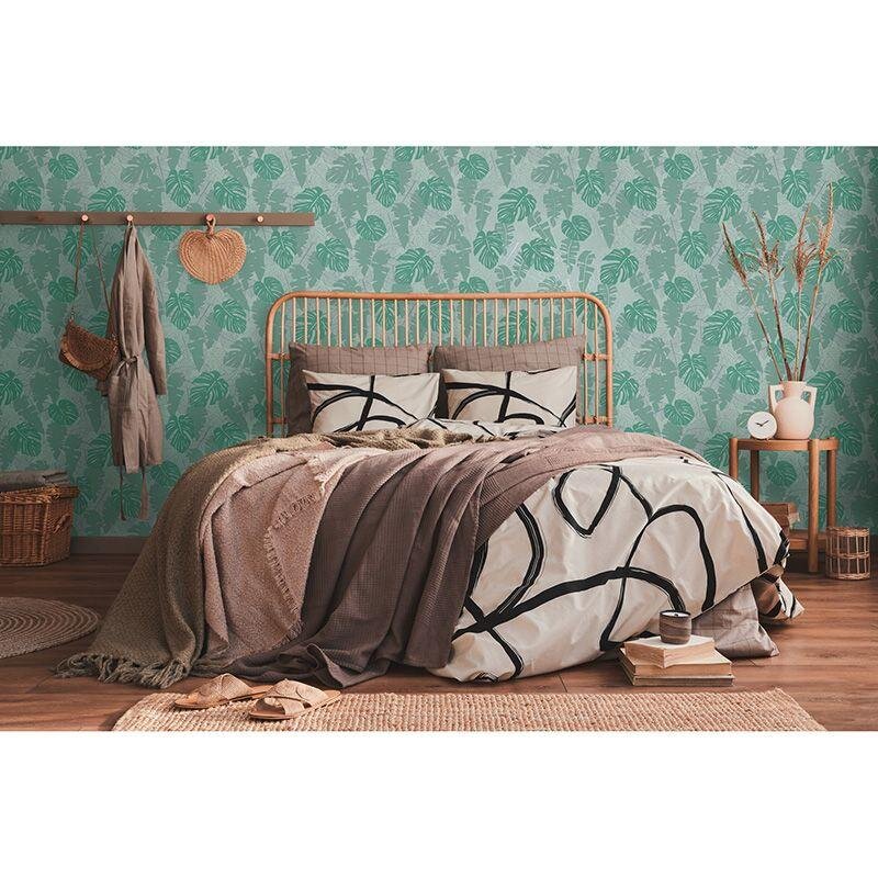 Tapete Grau, Silber, Grün livingwalls Vliestapete (1042259)