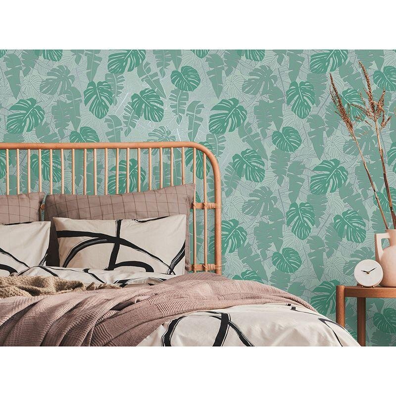 Tapete Grau, Silber, Grün livingwalls Vliestapete (1042259)