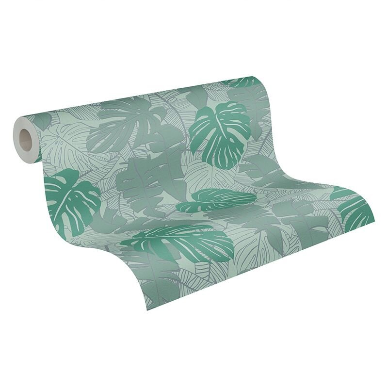 Tapete Grau, Silber, Grün livingwalls Vliestapete (1042259)