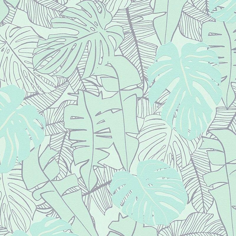 Tapete Grau, Silber, Grün livingwalls Vliestapete (1042258)