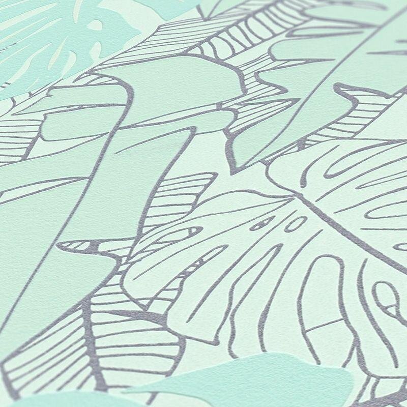 Tapete Grau, Silber, Grün livingwalls Vliestapete (1042258)