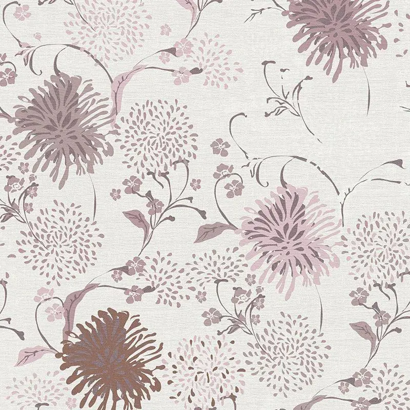 Tapete Braun, Greige, Pastellfarben, Rosa, Rose livingwalls Vliestapete (1042227)