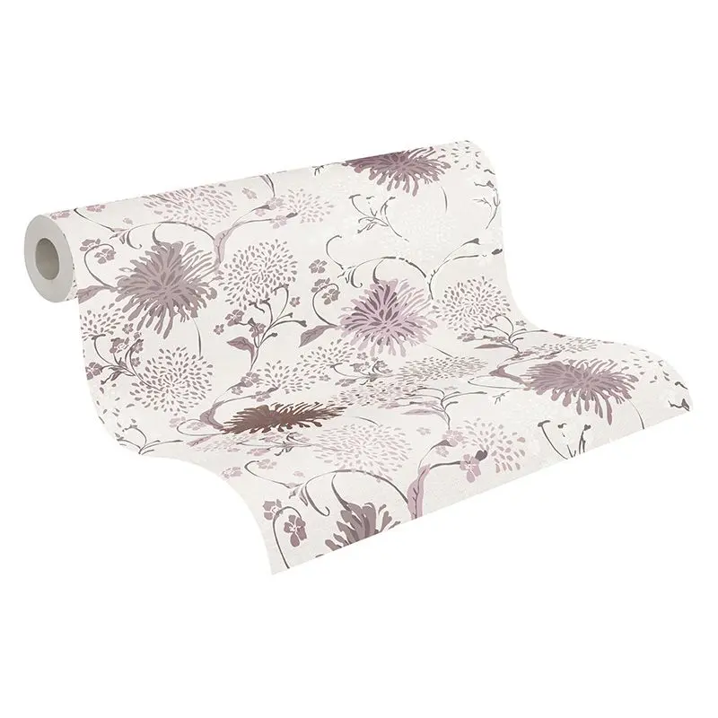 Tapete Braun, Greige, Pastellfarben, Rosa, Rose livingwalls Vliestapete (1042227)