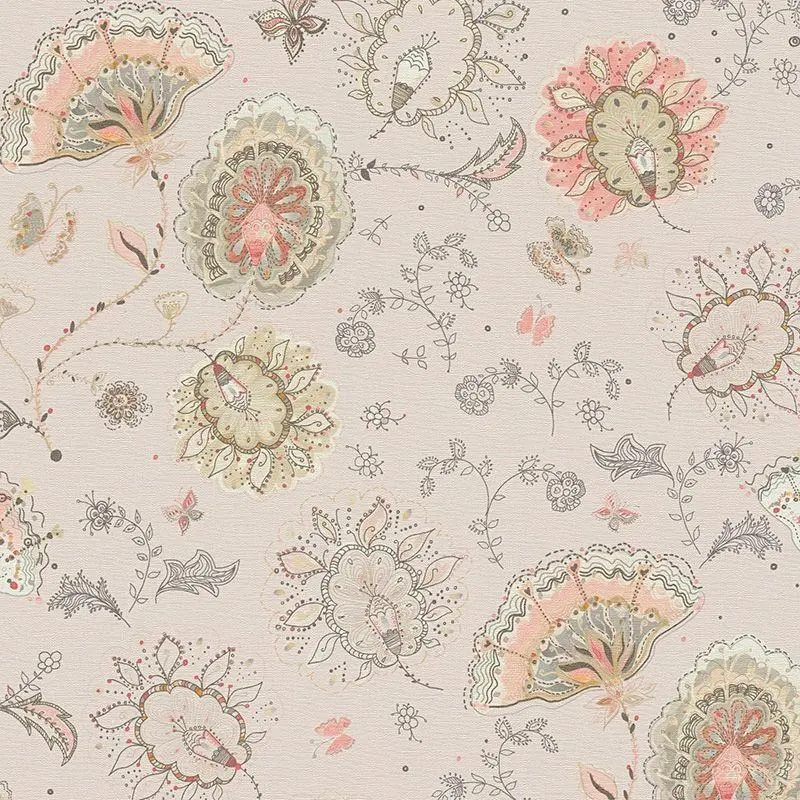 Tapete Beige, Creme, Braun, Grau, Silber livingwalls Vliestapete (1042226)