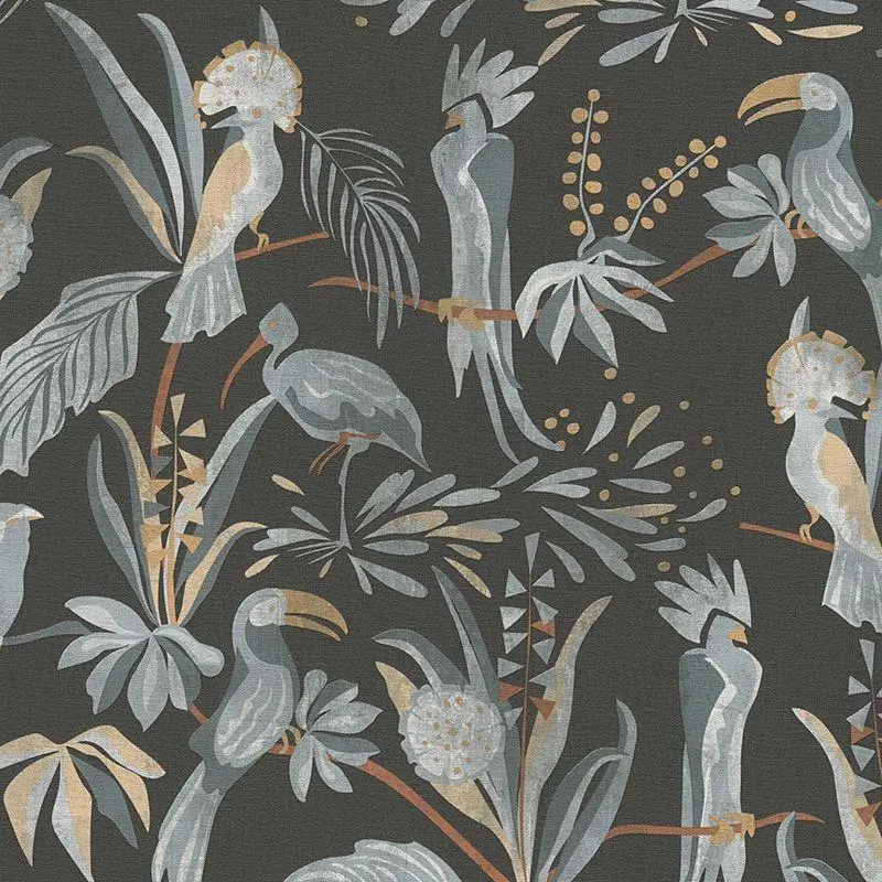 Tapete Grau, Silber, Schwarz, Anthrazit livingwalls Vliestapete (1042221)