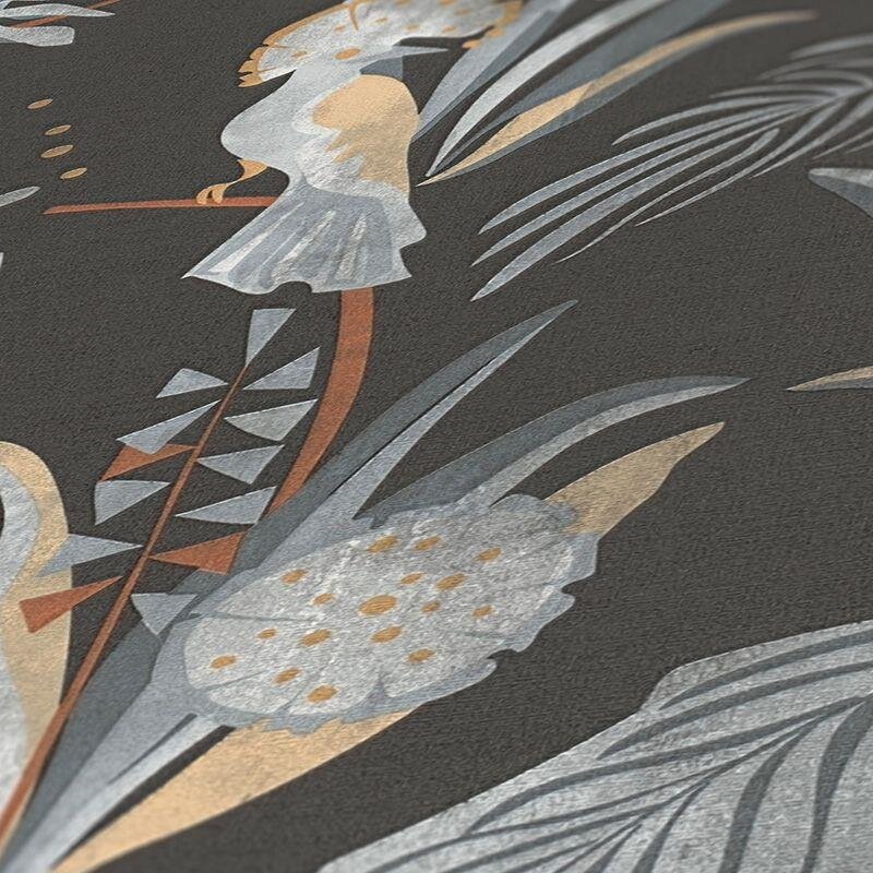 Tapete Grau, Silber, Schwarz, Anthrazit livingwalls Vliestapete (1042221)