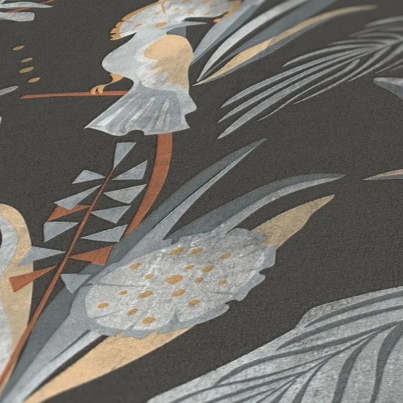 Tapete Grau, Silber, Schwarz, Anthrazit livingwalls Vliestapete (1042221)