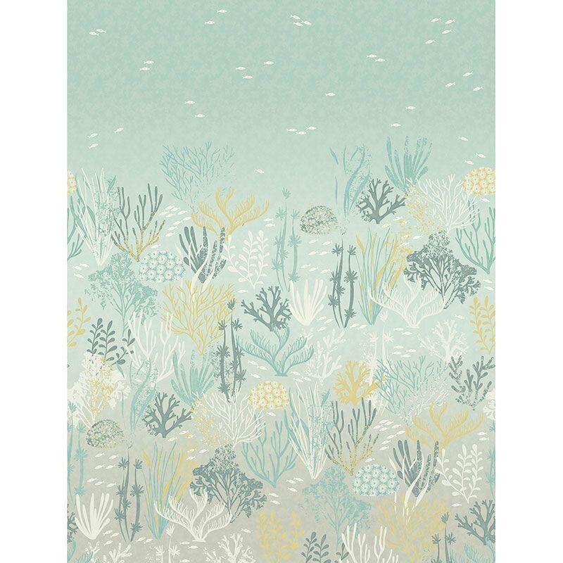 Digitaldruck-Tapete Blau, Grün CORAL (1042176)