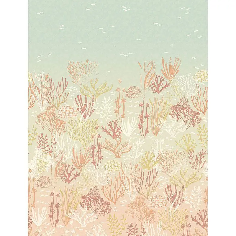 Digitaldruck-Tapete Braun, Grün, Rot CORAL (1042175)