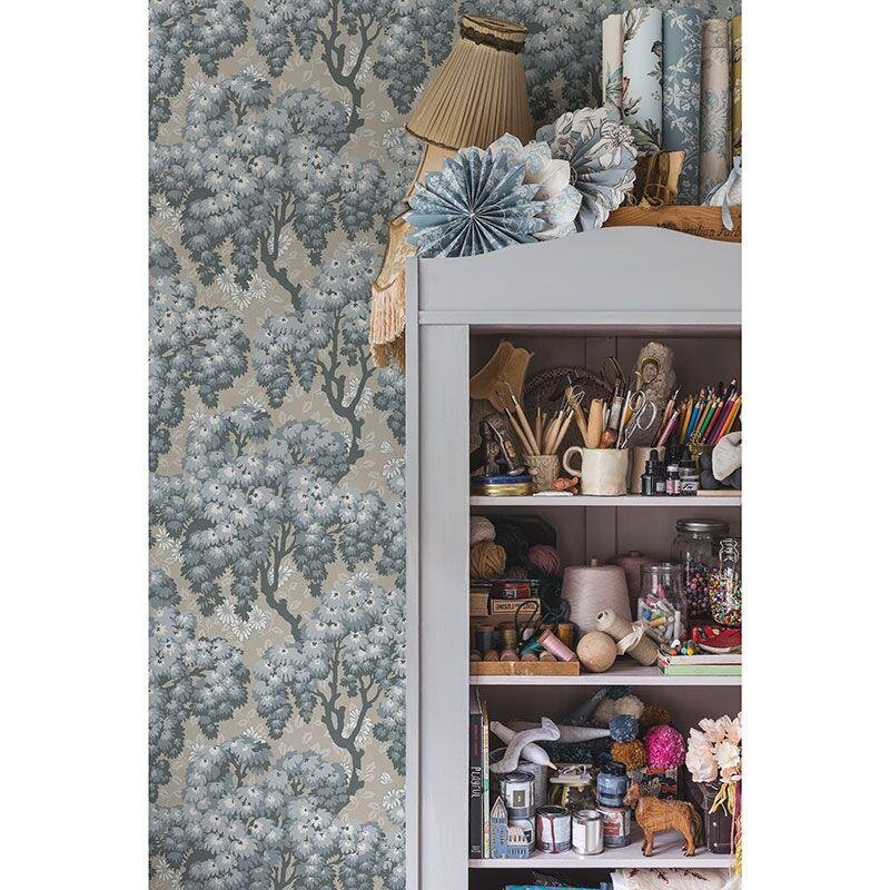 Tapete Blau, Grau, Silber, Greige Sandberg Vliestapete (1042061)