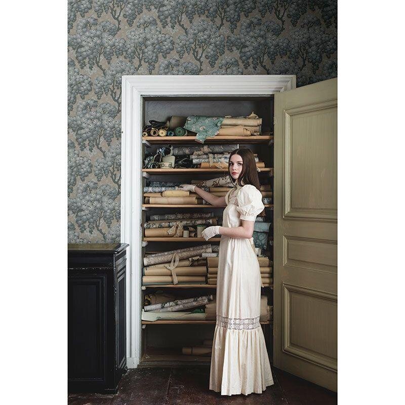 Tapete Blau, Grau, Silber, Greige Sandberg Vliestapete (1042061)