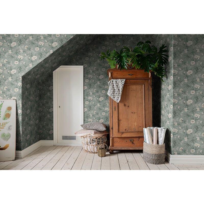 Tapete Greige, Grün Sandberg Vliestapete (1042048)