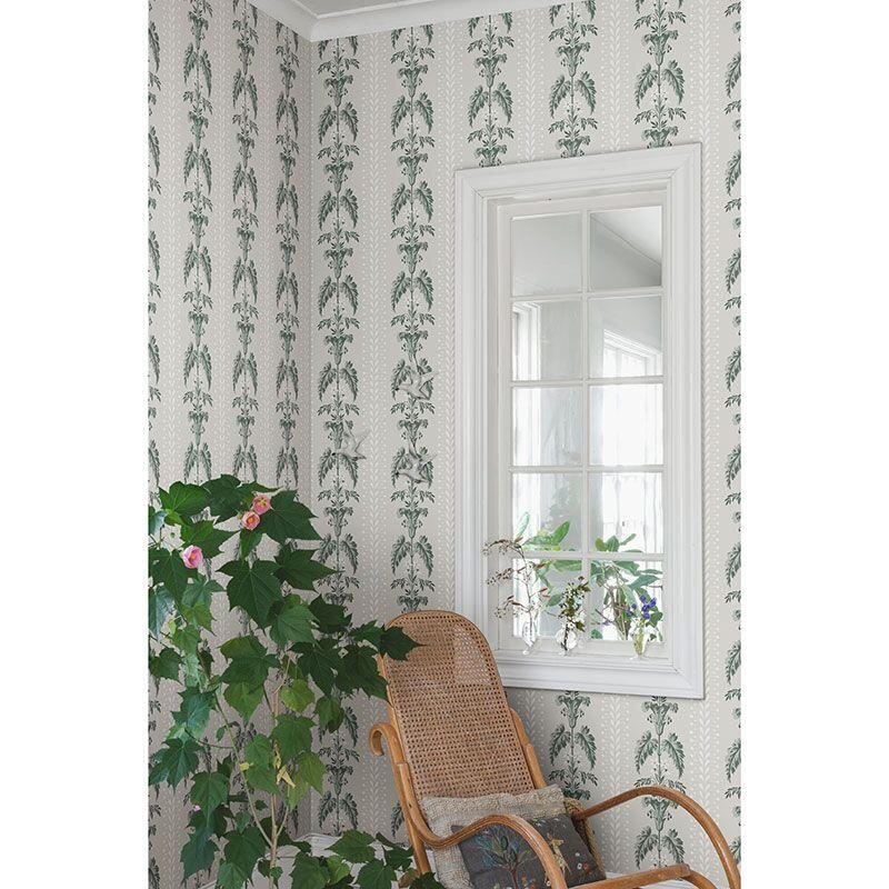 Tapete Grau, Silber, Grün Sandberg Vliestapete (1042044)