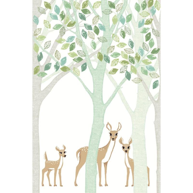 Digitaldruck-Tapete Grün, Pastellfarben, Weiß Eijffinger (1020913)