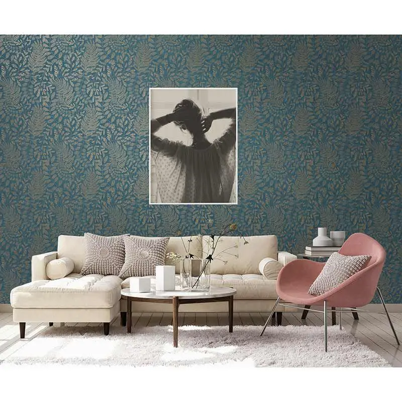 Tapete Blau, Braun, Grün, Petrol AS-Creation Vliestapete (1042015)